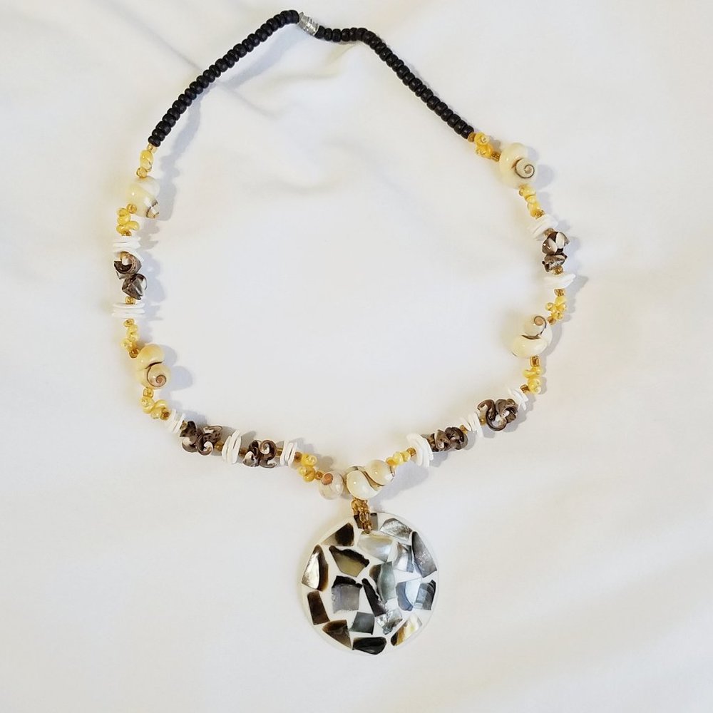 Tortoise Shell Statement Necklace